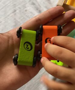 Toddler Toys for 1 2 Year Old Boy and Girl Gifts Wooden Race Track Car Ramp Racer with 4 Mini Car 25 619WXqWPnWL