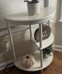 Frenchi Home Furnishing Half Moon Console Table, White 35 619Yk0BijxL