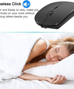 Rechargeable Wireless Mouse for MacBook Pro/ Air,Bluetooth Mouse for Laptop/PC/Mac/iPad pro/Computer black 23 619ZVU7rsGL