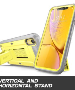 Alternative view of iPhone XR Case, SUPCASE Full-Body Rugged Holster Kickstand Case with Built-in Screen Protector for Apple iPhone XR 6.1 Inch (2018 Release), Unicorn Beetle Pro Series -Retail Package (Yellow) Yellow