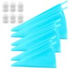 Weetiee D Silicone Pastry 3 Sizes Reusable Piping Baking Cookie Cake Decorating Bags (12’’+14’’+16’’)-6 Pack-Bonus 6 Icing Couplers 12 619Zvei9kbL 1