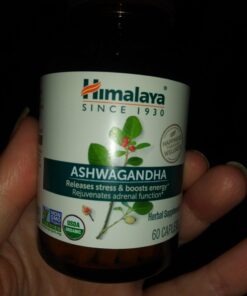 Himalaya Organic Ashwagandha, 60 Day Supply, Herbal Supplement for Stress Relief, Energy Support, Occasional Sleeplessness, USDA Certified Organic, Non-GMO, Vegan, Gluten Free, 670 mg, 60 Caplets 49 619eMlaBdtL
