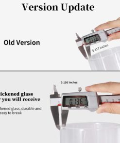 Alternative view of Glass Coffee Bean Container, 52.36 FL OZ (1550 ML), [Thickened Version] 77L Glass Food Storage Jar with Airtight Seal Bamboo Lid - Clear Food Storage Canister for Serving Tea, Coffee, Spice and More