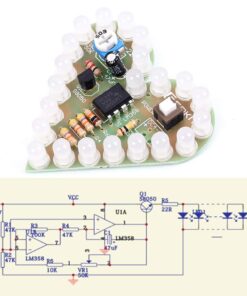 Soldering Practice Kit, Icstation Heart Shaped Led Light Soldering Project Electronics DIY Solder Kit for Back to School Students STEM Learning Project (Red, 1pc) Red 20 619o2ctmveL