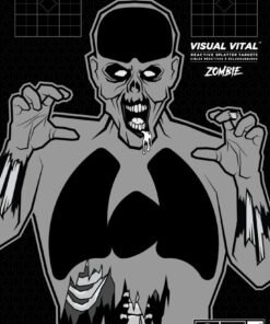 Alternative view of Visual Vital Splatter Target | 14.5" X 9.5" | Adhesive Sticker Targets | Paper Target | Shooting Target | Target | Reactive Target | Shooting Accessories Biting Zombie 10-Pack