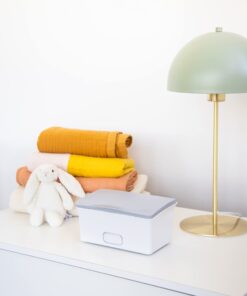 Ubbi Baby Wipes Dispenser, Baby Wipes Case, Baby Wipes Holder With Weighted Plate, Keeps Wipes Fresh And Non-Slip Rubber Feet, Gray Gray Wipes Dispenser 29 619pUnrPRBL