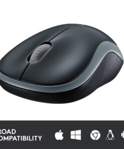 Logitech M185 Wireless Mouse, 2.4GHz with USB Mini Receiver, 12-Month Battery Life, 1000 DPI Optical Tracking, Ambidextrous PC/Mac/Laptop - Swift Gray USB Receiver 35 619pfyuvutL