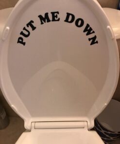 Sticker Connection | Put Me Down Toilet Sticker Vinyl Decal | Funny Kids Potty Training Monster Waterproof, Easy to Clean, Matte Black Finish | 2.5"x6" (Black) 19 619s05LDuxL