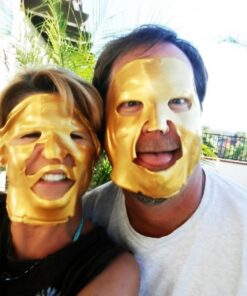 AICHUN BEAUTY 5PCS 24K Gold Gel Collagen Crystal Facial Masks Sheet Patch For Anti Aging Puffiness Anti Wrinkle Moisturizing Deep Tissue Rejuvenation and Hydrates Skin 27 619u61kPO8L