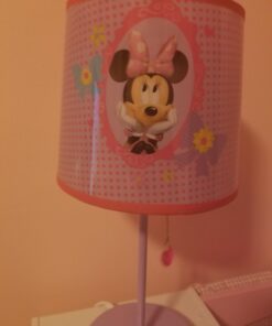 Idea Nuova Disney Minnie Mouse Stick Table Kids Lamp With Pull Chain, Themed Printed Decorative Shade, Pink Minnie Bow-Tique 33 619u9HkMfsL