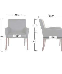 Amazon Basics Classic Reception Office Chair with Mahogany Wood Finish Legs - Black 10 619wHH6rP L
