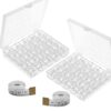 Paxcoo 50 Pcs Sewing Machine Bobbins with Case for Brother Singer Janome