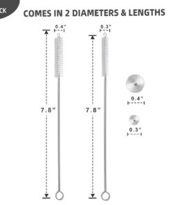 Alternative view of Hiware Straw Cleaner Brush Set, 8-Piece Long Cleaning Brush for Straws on Tumbler, Water Bottle, Sippy Cup, and Pipes, Tubes or Hummingbird Feeders Clear