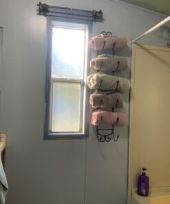 Sorbus Towel Rack Wall Mounted – Metal Towel Holder for Bathroom Wall, Washcloth, Rolled Bath Towels, Spa, Gym, Camper Rv, Shelf Cabinet - 6 Level Wine Rack Wall Mounted for Kitchen Bar, Wine Cellar 37 619y7F4IrGL