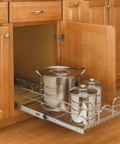 Rev-A-Shelf - 5WB1-1822-CR - 18 in. W x 22 in. D Base Cabinet Pull-Out Chrome Wire Basket 18 Inch 26 619yB2w9zcL