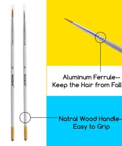 MEEDEN Miniature Detail Paint Brushes, 2/0 3/0 0 Small Fine Tip Paintbrush Set for Acrylic Watercolor Painting, Model Paint Brush for Craft, Nail 1 Pack 19 619yRYX7PL