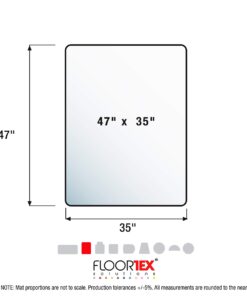 Floortex Polycarbonate Chair Mat 47" x 35" for Plush Pile Carpets 1 29 619z1AocOcL