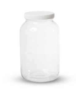 1 Gallon Glass Kombucha Jar - Home Brewing and Fermenting Kit with Cheesecloth Filter, Rubber Band and Plastic Lid - By Kitchentoolz 15 61A QB5SJcL