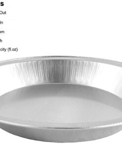 Alternative view of KitchenDance Disposable Smooth-Wall Aluminum Pie Pans Plate Tin - 9" Aluminum Baking Pan for Baking, Storing - Perfect for Home, Restaurants, 50 Count