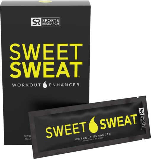 Sports Research Sweet Sweat Coconut 'Workout Enhancer' Gel Packets - Maximize Your Exercise & Sweat Faster - Original (20 Packets)