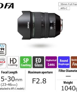 Pentax D FA F2.8ED SDM WR 15-30mm f/2.8 Ultra-Wide Angle Zoom Lens for Pentax K DFA 15-30mm F2.8 13 61A3av2zufL