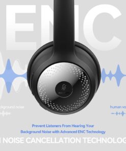 Alternative view of BRAMMAR Wireless Headset for Computer, Bluetooth Headset with Noise Cancelling Microphone for PC, 35H Lightweight USB Headset with Mute Button, Suitable for Remote Working/Call Center/Online Class