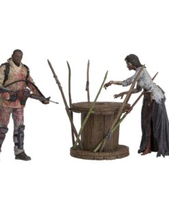 Alternative view of McFarlane Toys The Walking Dead TV Morgan Jones with Impaled Walker and Spike Trap Deluxe Box Action Figure