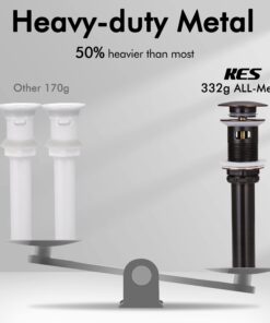 KES Bathroom Faucet Vessel Vanity Sink Pop Up Drain Stopper with Overflow Oil Rubbed Bronze, All Metal Rustproof Brass and 304 Stainless Steel, S2008A-ORB With Overflow, 1 Pack 30 61A4pm7Fp3L