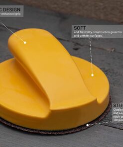 Alternative view of Glass Polish 15903 Hand Sanding Block, Hook & Loop Handheld Sanding Pad | Ø 5 inch
