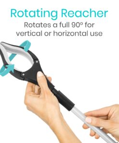 Vive Reacher Grabber 32" - Extra Long Mobility Aid - Rotating Hand, Heavy Duty Grip Arm - Reaching Assist Tool for Trash Pickup, Litter Picker, Garden Nabber, Disabled, Handicap Arm 1 18 61A8vTHE8zL