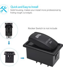 MicTuning MH002 2PCS Rocker Switch Holder Panel Housing Kit Fireproof ABS Plastic Black, 1 Pack 14 61A9SACEOtL