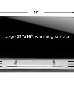 Chefman Electric Warming Tray with Adjustable Temperature Control, Glass Top Large 21”x16” Surface Keeps Food Hot,Black Large - 21" x 16" 20 61A9zc4HliL