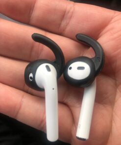 EarBuddyz 2.0 Ear Hooks and Covers Accessories Compatible with Apple AirPods 1 & 2 or EarPods Headphones/Earphones/Earbuds (3 Pairs) (Black) Black 34 61ABKR4KCYL