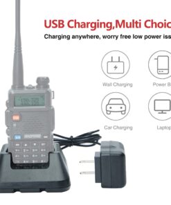Alternative view of Baofeng Charger UV-5R BF-F8HP Charger Two-Way Radio Charger 100v-240v with US Adapter + USB Charger Cable for UV-5R Series Walkie Talkie