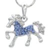 Soulbreezecollection Light Sky Blue Horse Pony Mustang Animal Pendant Necklace Western Charm Ladies Women Fashion Jewelry 3 61ACwvaz6uL
