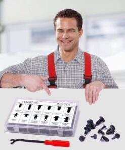 Alternative view of 240 Pcs Car Push Retainer Kit and Free Fastener Remover,Assortment Universal Bumper Retainer Clips Push Type Retainers Set in Case Fits For GM Ford Toyota Honda Chrysler 240