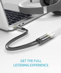 KINGTOP Auxiliary 3.5mm Headphone Mic Splitter, Compatible with Gaming Headsets, Laptops, PS4, PS5, Xbox One S, Nintendo Switch, Tablets, Mobile Phones, and PC Black 27 61AFaiQkWeL