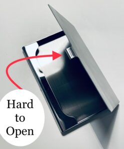 MaxGear Metal Business Card Holder for Men & Women, Pocket Business Card Case Slim Business Card Wallet Business Card Holders Name Card Holder, 3.7 x 2.3 x 0.3 inches, Stainless Steel, Silver Mirror Brushed Silver 45 61ANmXpdDGL 1