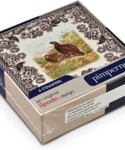 Pimpernel Spode Woodland Collection Coasters | Set of 6 | Cork Backed Board | Heat and Stain Resistant | Drinks Coaster for Tabletop Protection | Measures 4” x 4” 10 61AOmp9MMxL