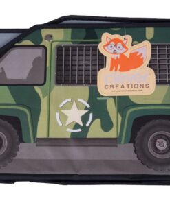 Clever Creations Kids Collapsible Storage Organizer and Ottoman, Perfect Vehicle Themed Toy Chest for Storing Books, Shoes, Games and More, Camo Truck 9 61AQ0Z Zr6L