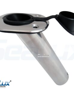 SeaLux Marine 30 Degree Flush Mount Stainless Steel Fishing Rod Holder with Cap and Liner 16 61AR ghIL