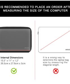 ARVOK 15-16 Inch Laptop Sleeve Multi-Color & Size Choices Case/Water-Resistant Neoprene Notebook Computer Pocket Tablet Briefcase Carrying Bag/Pouch Skin Cover for HP/Dell/Lenovo/Asus/Acer, Black 15.6 inch 33 61ATV KOKJL 1