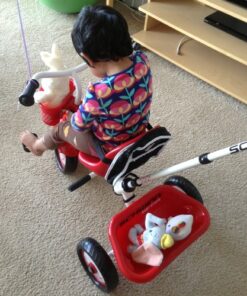 Schwinn Easy Steer Bike for Toddler, Kids Tricycle with Removable Push handle, Steel Trike Frame, Boys and Girls Ages 2-4 Year Old, Red/White, 8" Easy Steer Tricycle 41 61AVWfHgYL
