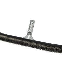 Poolmaster 20183, 18 Inch, 18-Inch Aluminum-Back Swimming Pool Algae Brush with Stainless Steel Bristles, Premier Collection, Black Steel Brush 13 61AWtRo 1eL