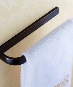 ELLO&ALLO Oil Rubbed Bronze Towel Bars for Bathroom Accessories Wall Mounted Towel Holder, Rust Protection 12.4"x4.2"x2.1" 20 61Ab2abnmZL