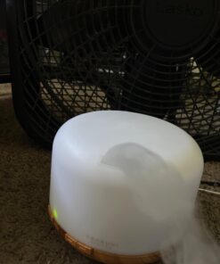 ASAKUKI 500ml Premium, Essential Oil Diffuser with Remote Control, 5 in 1 Ultrasonic Aromatherapy Fragrant Oil Humidifier Vaporizer, Timer and Auto-Off Safety Switch A-yellow 33 61AcJwG6hIL