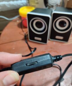 Computer Speakers, Phission Mini Speaker with Stereo Sound 6W USB Powered 3.5 mm AUX-in Portable Speaker for Computer, Laptop, Notebook, Desktop (Black) 22 61AclZDfyHL
