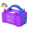 IDAODAN Electric Balloon Pump, Portable Electric Balloon Blower Machine Balloon Air Pump Dual Nozzle Rose Red 110V 600W Balloon Inflator for Party Decorations Purple 2 61Ag7a6AtL