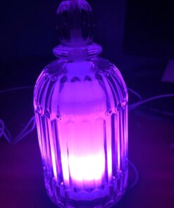 DOUDING Aroma Glass Diffuser for Essential Oil, Cool Mist Glass Humidifier with 7 LED Color Changing Light, Auto-Off Safety for Home Office Spa, 120ml(Black Base) Black Base 64 61AhJKlFkZL