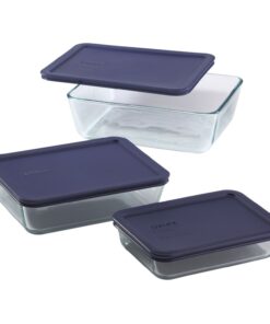 Pyrex Simply Store 6-Piece Rectangular Glass Food Storage Set